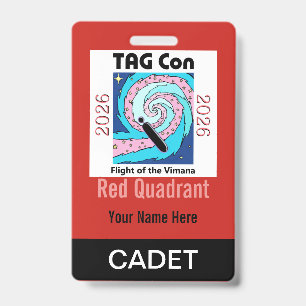TAG Con 2026 - Quadrant Rouge - Badge de Cadet