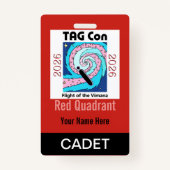 TAG Con 2026 - Red Quadrant - Cadet Badge (Devant)