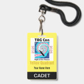 TAG Con 2026 - Yellow Quadrant - Cadet Badge (Face avec cordon)