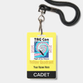TAG Con 2026 - Yellow Quadrant - Cadet Badge (Dos avec cordon)