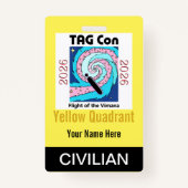 TAG Con 2026 - Yellow Quadrant - Civilian Badge (Dos)