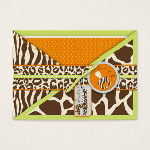 Tag de cadeau Safari Boy Green