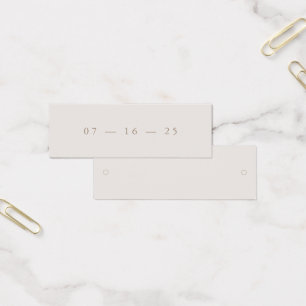 Tag de carte de Faire-part de mariage minimaliste