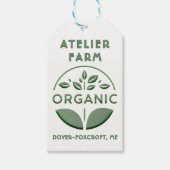 Tag de Étiquette biologique à feuilles vertes (Devant)