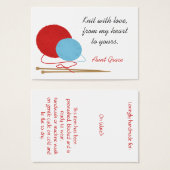 Tag de hang de Knit With Love Knitter (Devant & derrière)