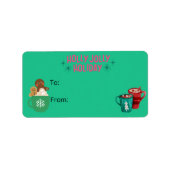 Tag de Noël Étiquette Decal Gingerbreadman (Devant)