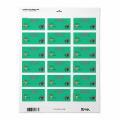 Tag de Noël Étiquette Decal Gingerbreadman (Feuille entière)