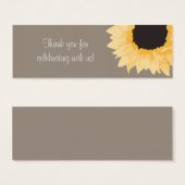 Tag de préférence de tournesol (Devant & derrière)