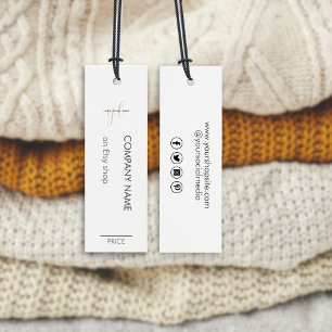 Tag de prix du logo commercial minimaliste blanc m