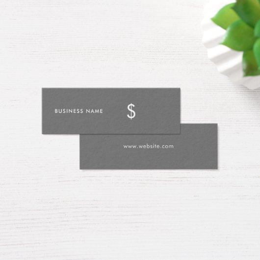 Tag de prix moderne élégant simple gris foncé (Bureau)