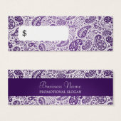 Tag de prix professionnel Mode Paisley Purple (Devant & derrière)