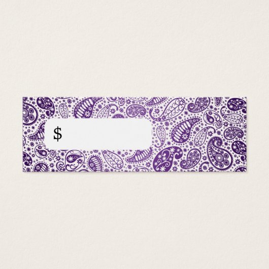 Tag de prix professionnel Mode Paisley Purple (Devant)