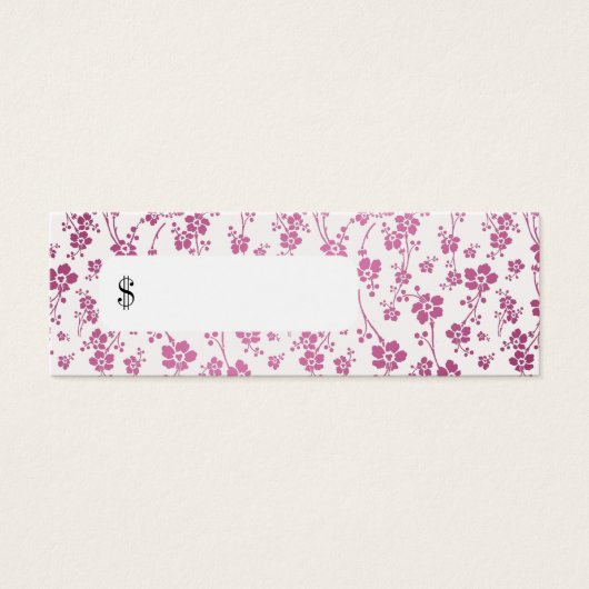 Tag de prix professionnel Salon Floral Rose (Devant)