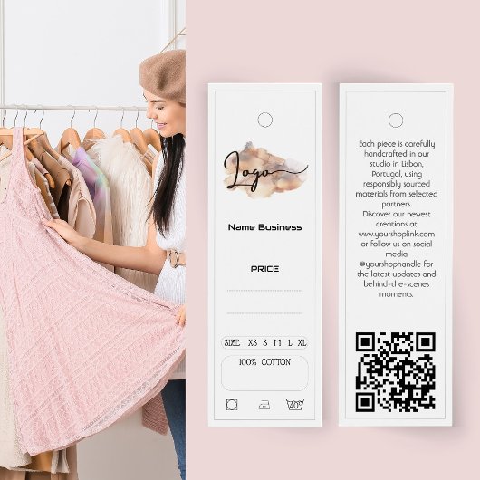Tag de vêtements modernes modifiables
