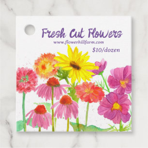 Tag Étiquette Farm Stand Fleurs Coupées fraîches