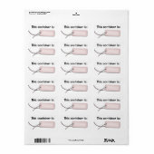 Tag Étiquettes de cuisine (Feuille entière)