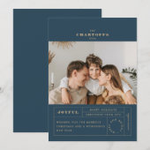Tag Festif Carte de vacances plat (Devant / Derrière)