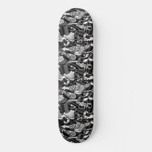 Tag Grafitti Patterned Skateboard (Recto)