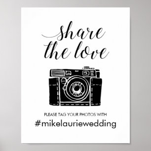 Tag Je Foto's Met Je Trouw-Hashtag Poster