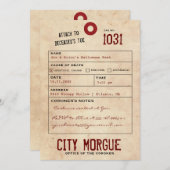 Tag Jeu d'Halloween vintage Invitation (Devant / Derrière)