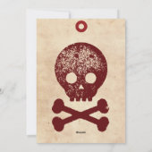 Tag Jeu d'Halloween vintage Invitation (Dos)