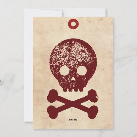 Tag Jeu d'Halloween vintage Invitation (Dos)