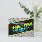 Tag laser garçons Anniversaire Fête Merci Carte de (Debout devant)