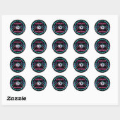Tag laser Girls Neon Anniversaire Stickers (Feuille)