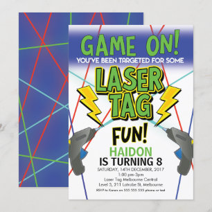 Tag laser Invitation d'anniversaire