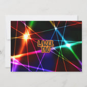 Tag laser Invitation d'anniversaire (Dos)