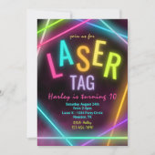 Tag laser Invitation d'anniversaire | Balise laser (Devant)