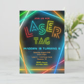 Tag laser Invitation d'anniversaire | Laser Tag Pa (Debout devant)