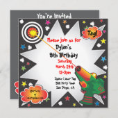 Tag laser Invitation de fête d'anniversaire (Devant / Derrière)