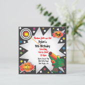 Tag laser Invitation de fête d'anniversaire (Debout devant)