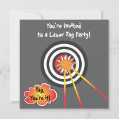 Tag laser Invitation de fête d'anniversaire (Dos)
