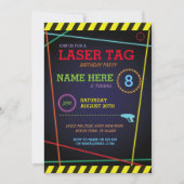 Tag laser Invitation de fête d'anniversaire (Devant)