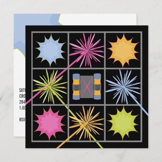 Tag laser Invitations de fête d'anniversaire (Devant / Derrière)