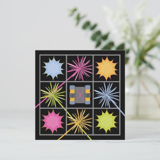 Tag laser Invitations de fête d'anniversaire (Debout devant)