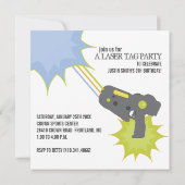Tag laser Invitations de fête d'anniversaire (Dos)