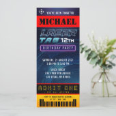 Tag laser Pass Anniversaire Fête Invitation (Debout devant)