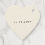 Tag Mariage de bienvenue, étiquette cadeau de sac  (Dos)