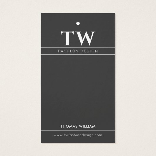 Tag noir du concepteur de mode (Dos)