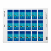 Tag père Noël Winter Scene Cadeau Étiquette (Feuille entière)