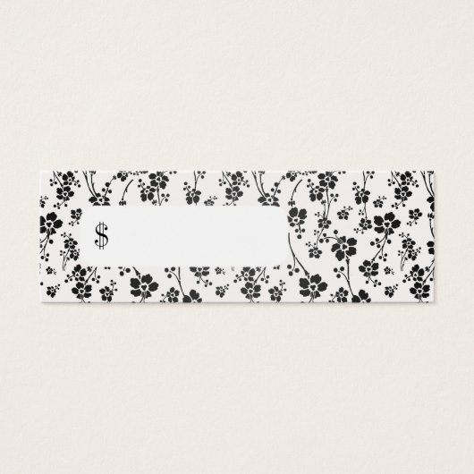 Tag professionnel Salon Floral Noir (Devant)