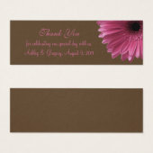 Tag rose Gerbera Daisy Wedding Favor (Devant & derrière)