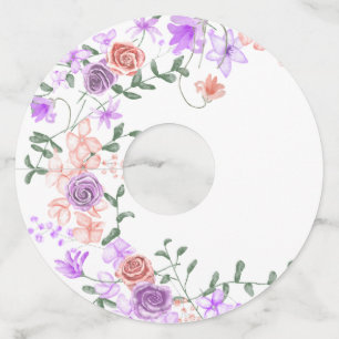 Tag Rose Lilac & Peach Étiquettes