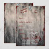 Tag Style Halloween Fête Invitation (Devant / Derrière)