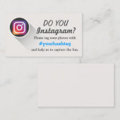 Tag Your Instagram Photos Hashtag Cartes de visite (Devant / Derrière)