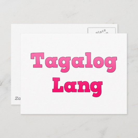 Tagalog Lang Briefkaart (Voorkant / Achterkant)