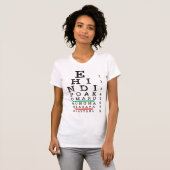 Tagalog Snellen Chart T-shirt (Voorkant volledig)